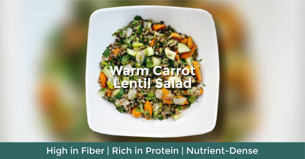 Carrot lentil salad featured image